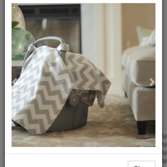 Baby Chevron Carseat Canopy - Picture 2 of 8